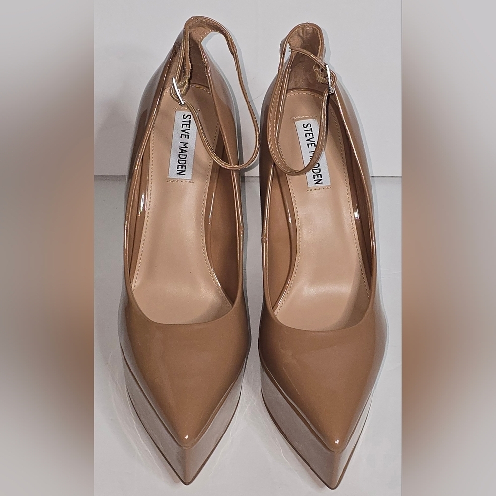 Steve Madden Platforms Women's Ladonna Tan Khaki Wedge Heels Size 9.5